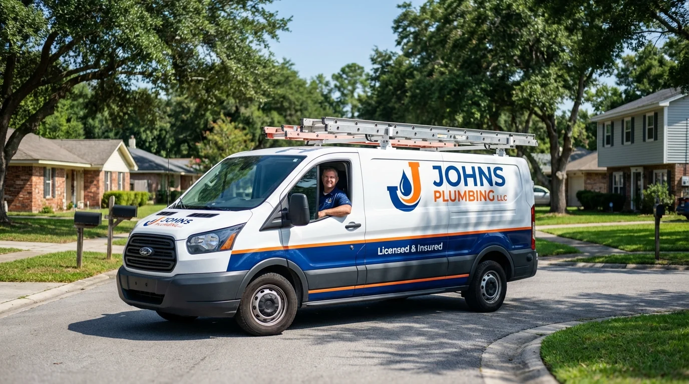 Johns Plumbing LLC service van in Stone Park, IL