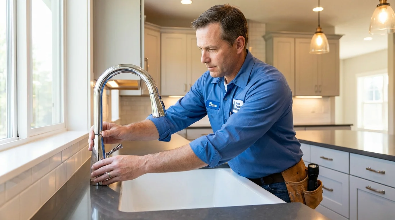 Kitchen faucet installation by Johns Plumbing LLC in Stone Park
